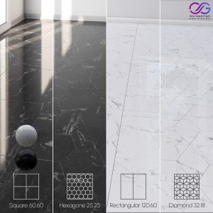 Black-And-White-Marbel-Tile