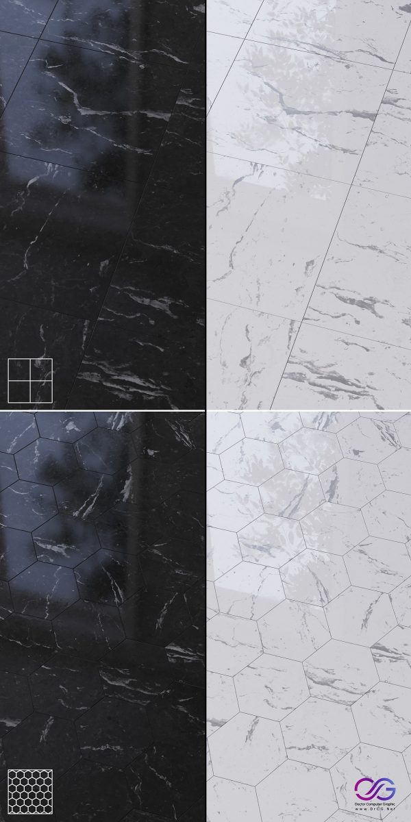 Black-And-White-Marbel-Tile
