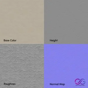 Stucco Brush Straight Plaster 8K (Seamless - Tileable) - DrCG No 106