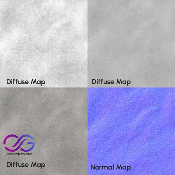 3 Decorative Concrete Plaster Material 8K (Seamless - Tileable) DrCG No 60
