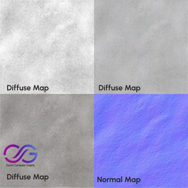 3 Decorative Concrete Plaster Material 8K (Seamless - Tileable) DrCG No 60