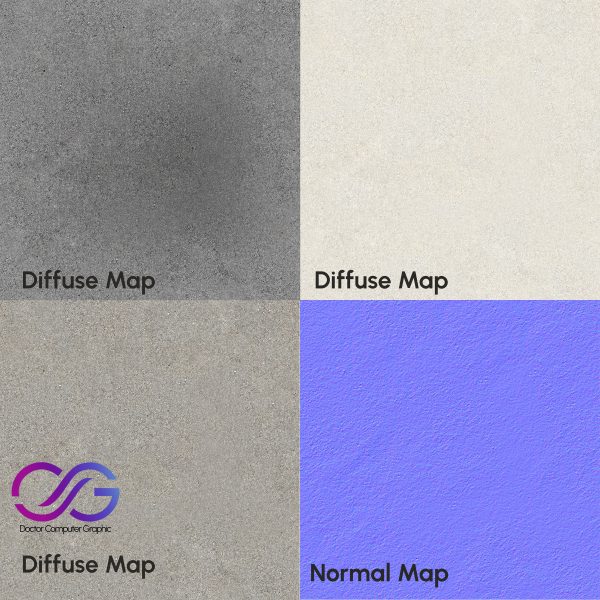 3 Plaster Concrete Material 8K (Seamless - Tileable) DrCG No 59