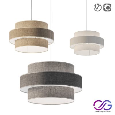 Souko Linen Pendant Shade Light DrCG Model 014